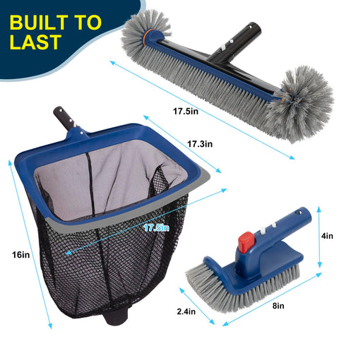 POOLAZA Double-layer net bag holds more debris with lasting performance