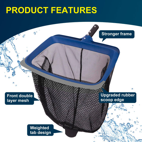 POOLAZA Rotatable scrub brush reaches corners and steps for thorough cleaning