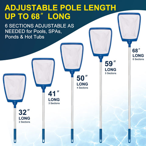 Durable aluminum pole and reinforced net frame by POOLAZA