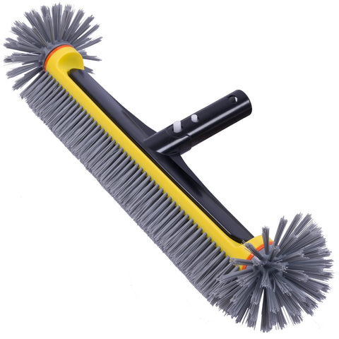 POOLAZA pool brush head with round ends for corners and curves.