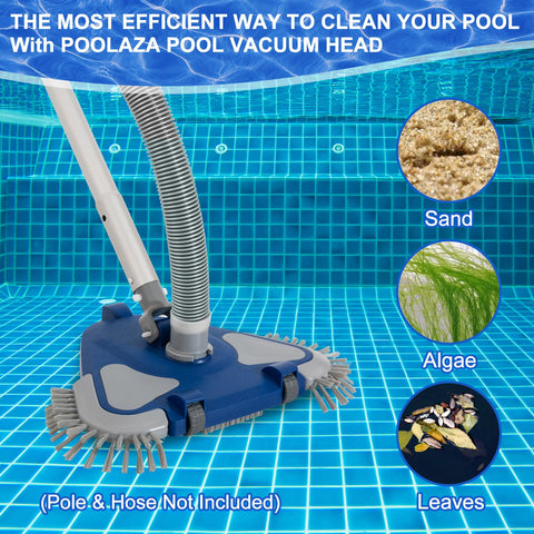 POOLAZA pool head fits standard poles with ease.