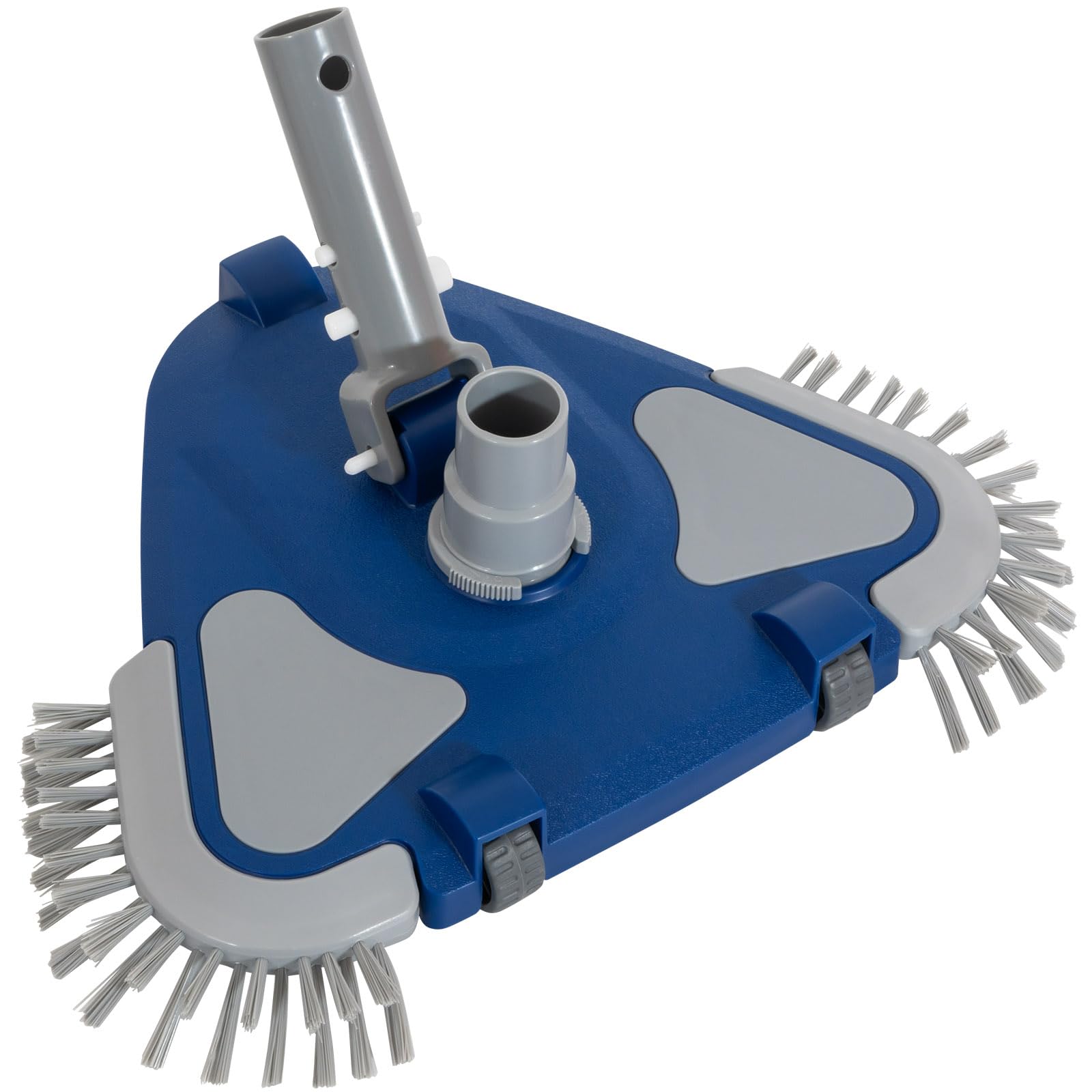 POOLAZA vacuum head with 360° hose adaptor prevents twisting during cleaning.