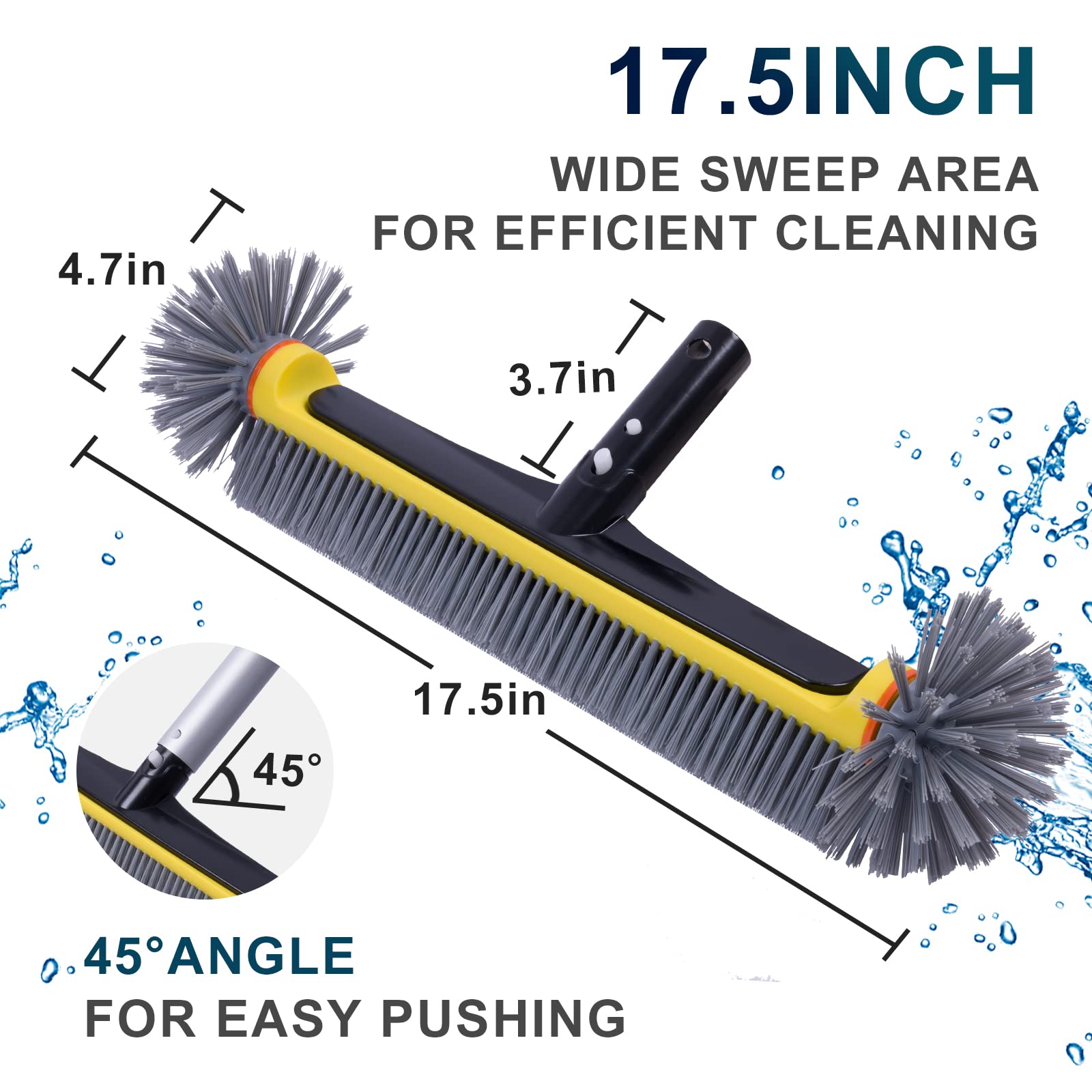 POOLAZA safe edges protect vinyl liners during cleaning.