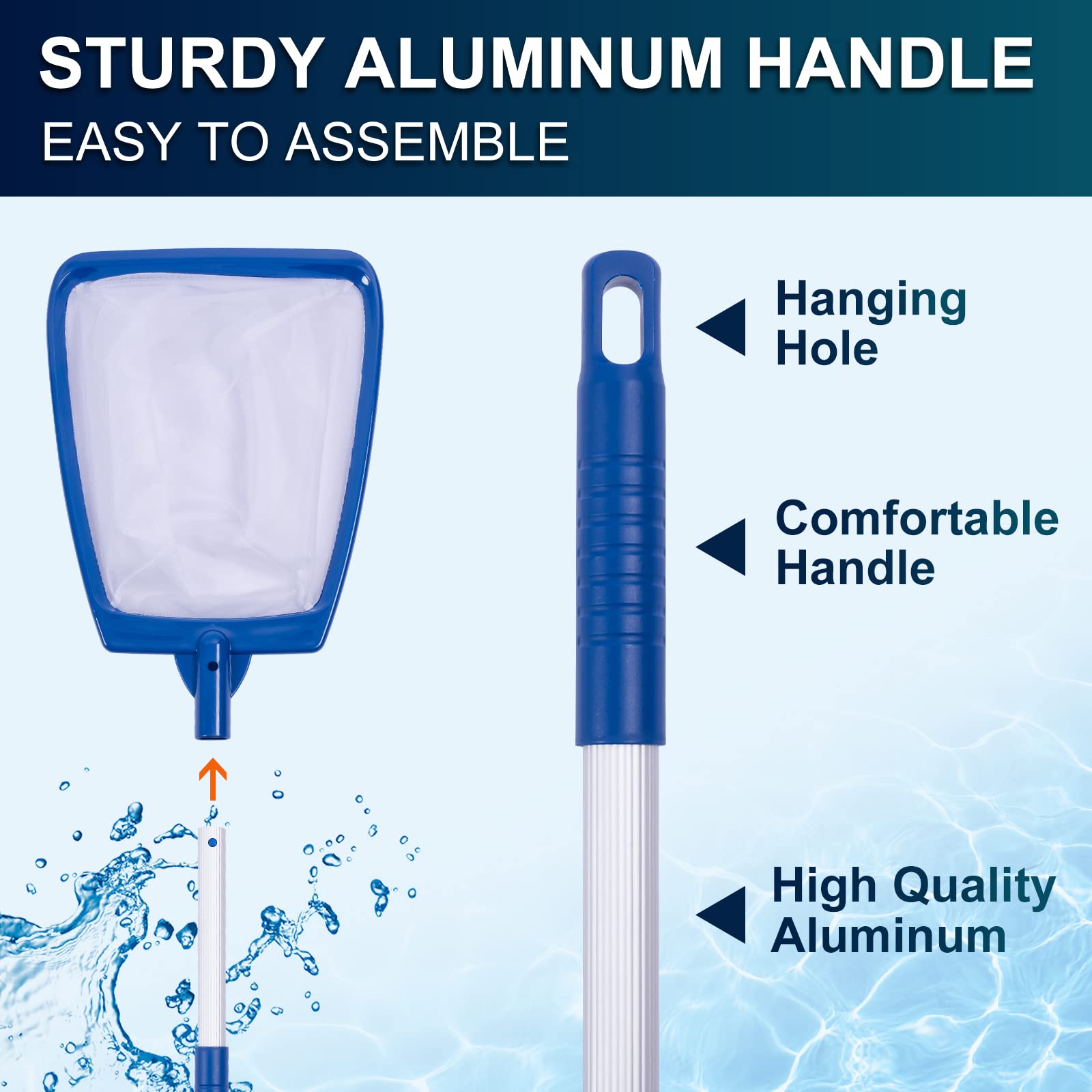 POOLAZA sturdy net frame for long-lasting hot tub skimming