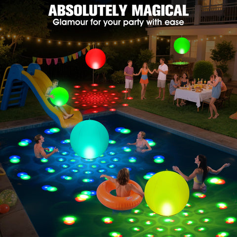 PoolBliss easy inflation setup lets you deploy the lights in seconds
