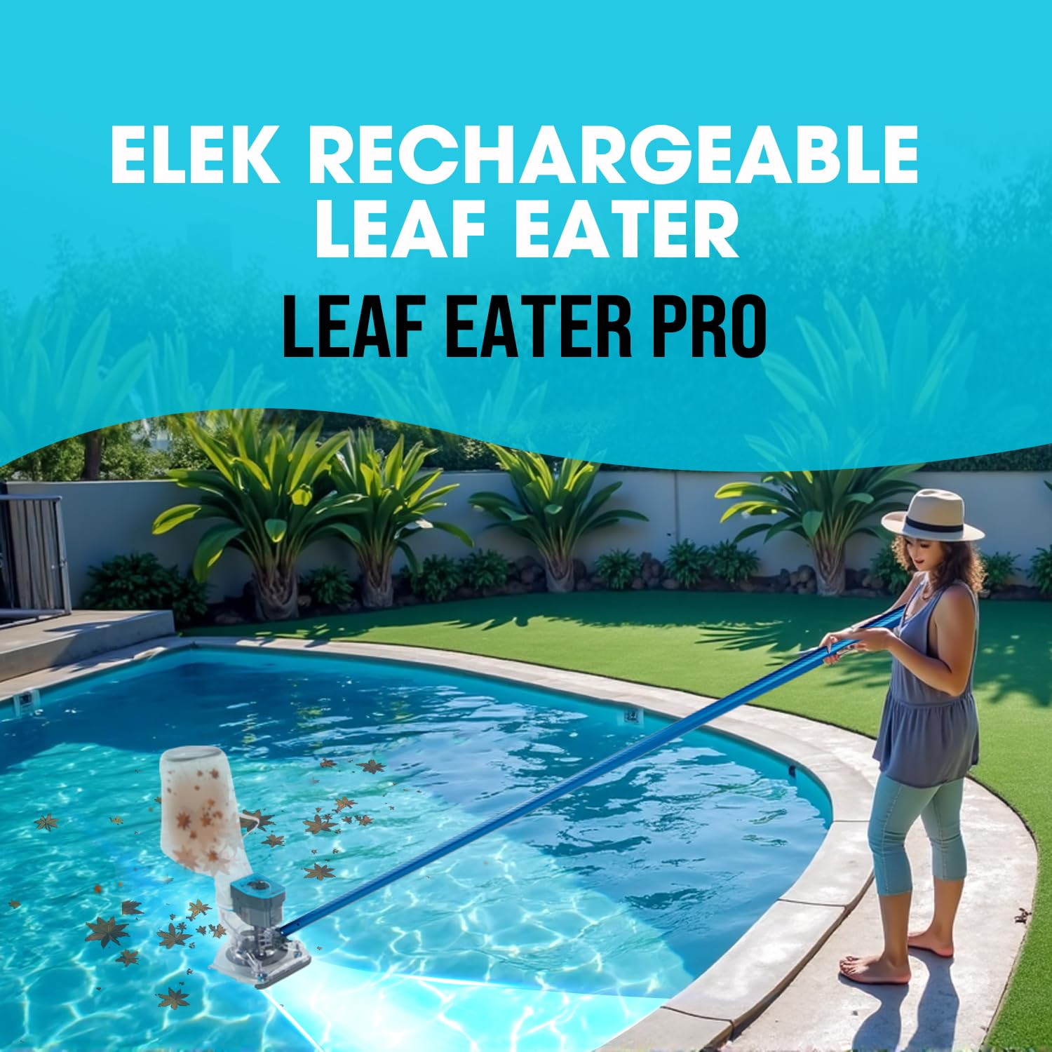 PoolCent cordless leaf vacuum delivers 30 GPM suction for fast debris pickup