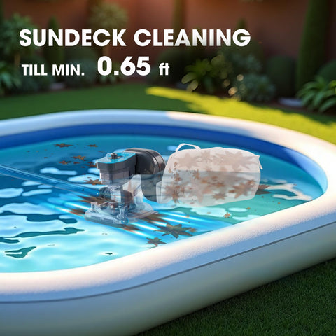 PoolCent cordless leaf vacuum recharges in 3–4 hours for quick maintenance