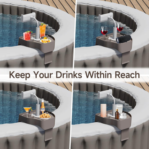 POOLCOMFT easy-clean tray surface after use