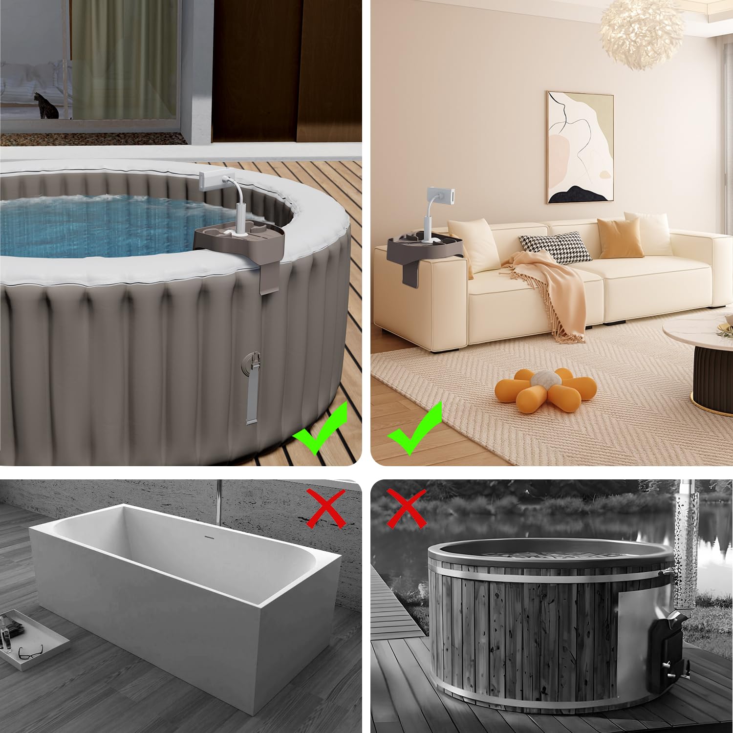 POOLCOMFT gift packaging with card and scented candles