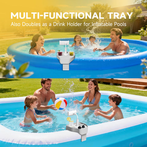 Poolcomft compact tray fits most inflatable hot tubs and pools