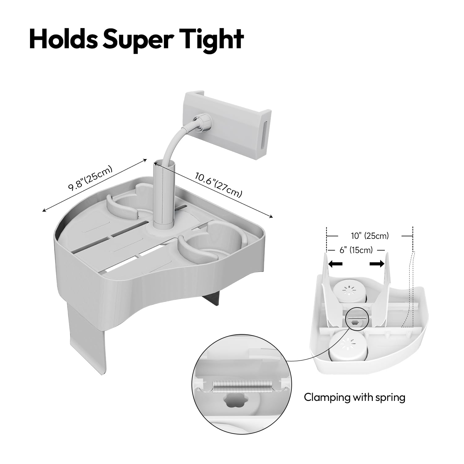 Poolcomft hot tub tray with dual cup holders to prevent spills