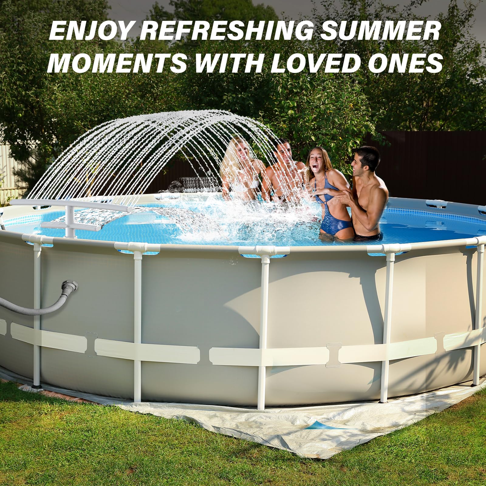 PoolCoolPro cooling effect helping lower pool temperature on hot days