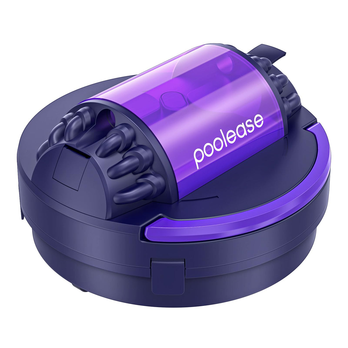 Poolease X1 robotic pool cleaner front view for flat-bottom pools.