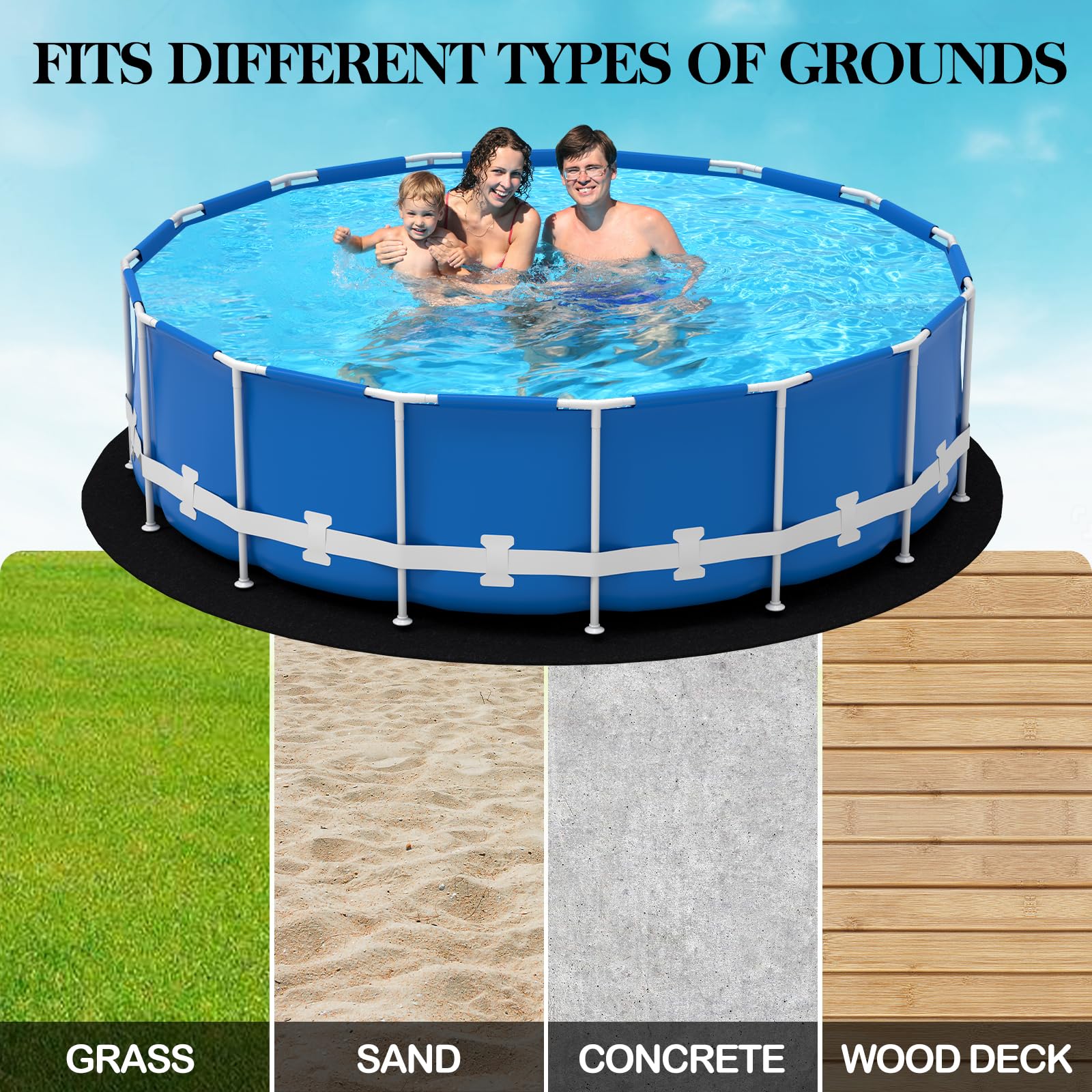 Poolergetic cut-to-fit pool pad tailored to your pool shape