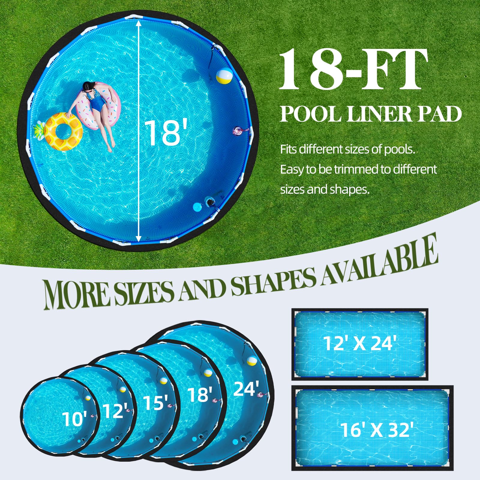 Poolergetic under-pool mat provides heat insulation for cooler feet