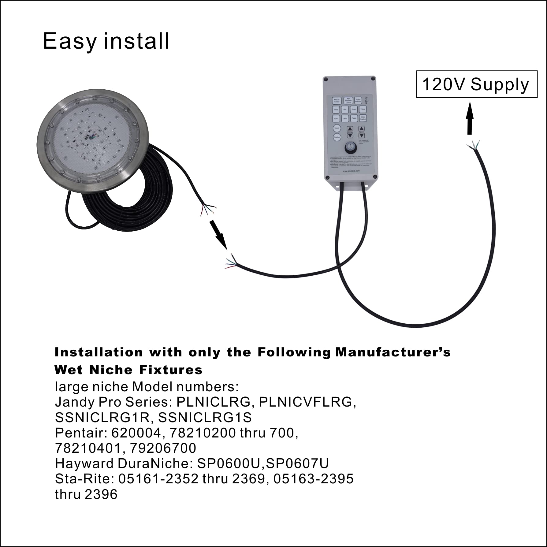 Poolexa wet niche installation demonstrates easy upgrade with direct-in-niche lighting
