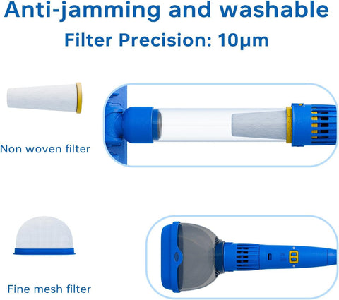 PoolGuard vacuum delivers up to 60-minute runtime on a full charge.