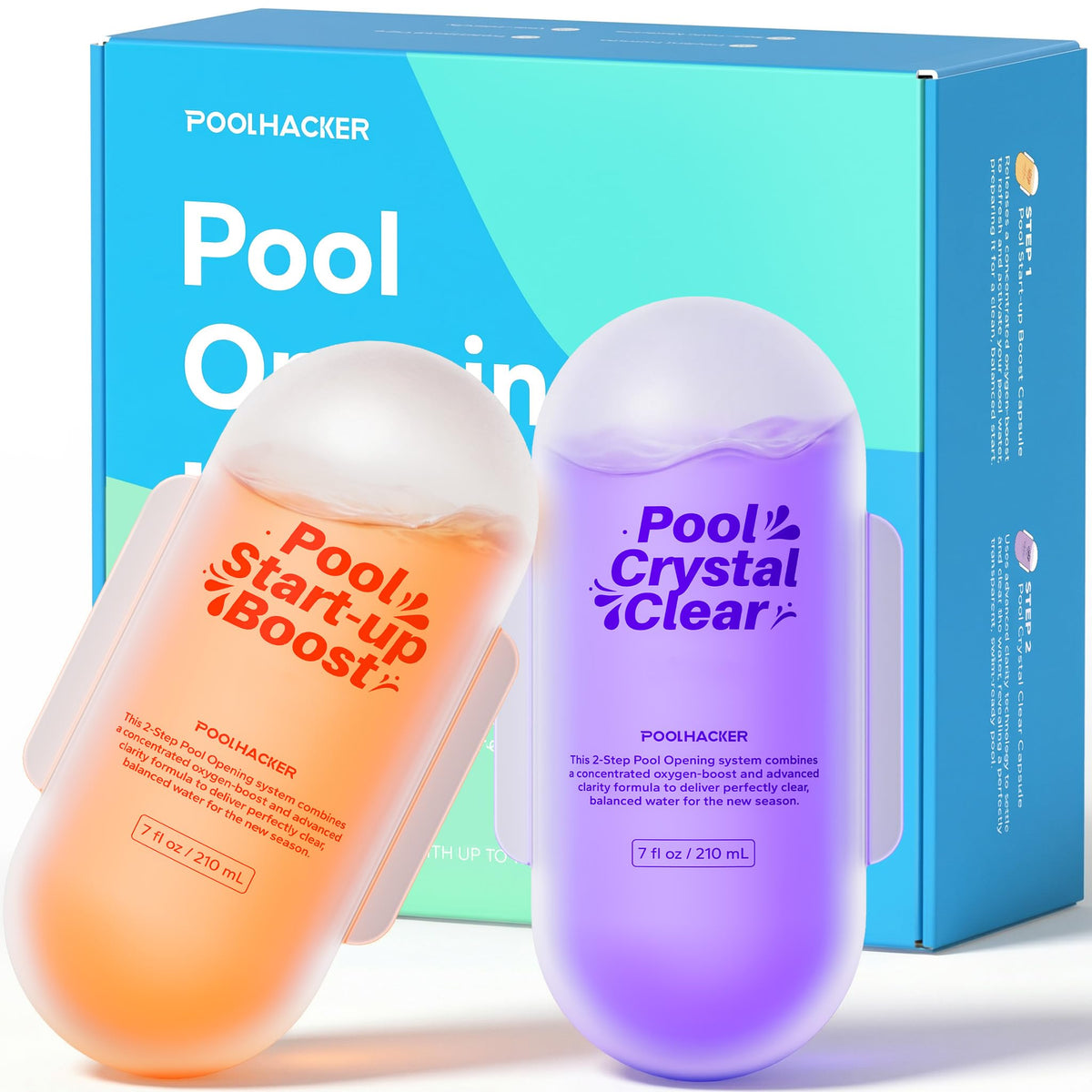 POOLHACKER 3-in-1 opening kit pack shot for easy seasonal start-up.