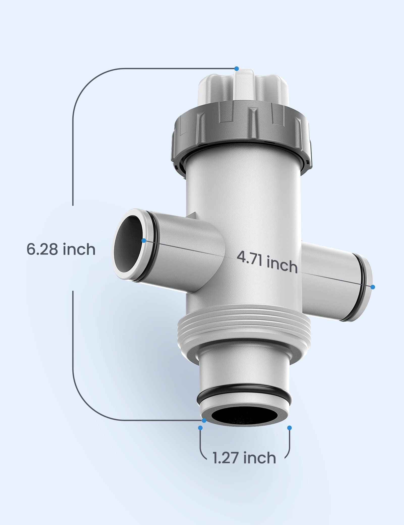 POOLHACKER close-up assembly highlights sturdy plastic components and reliable operation