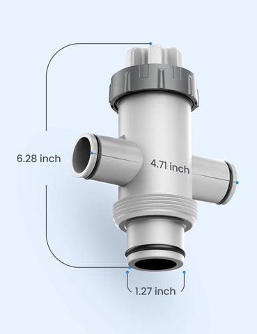 POOLHACKER close-up assembly highlights sturdy plastic components and reliable operation