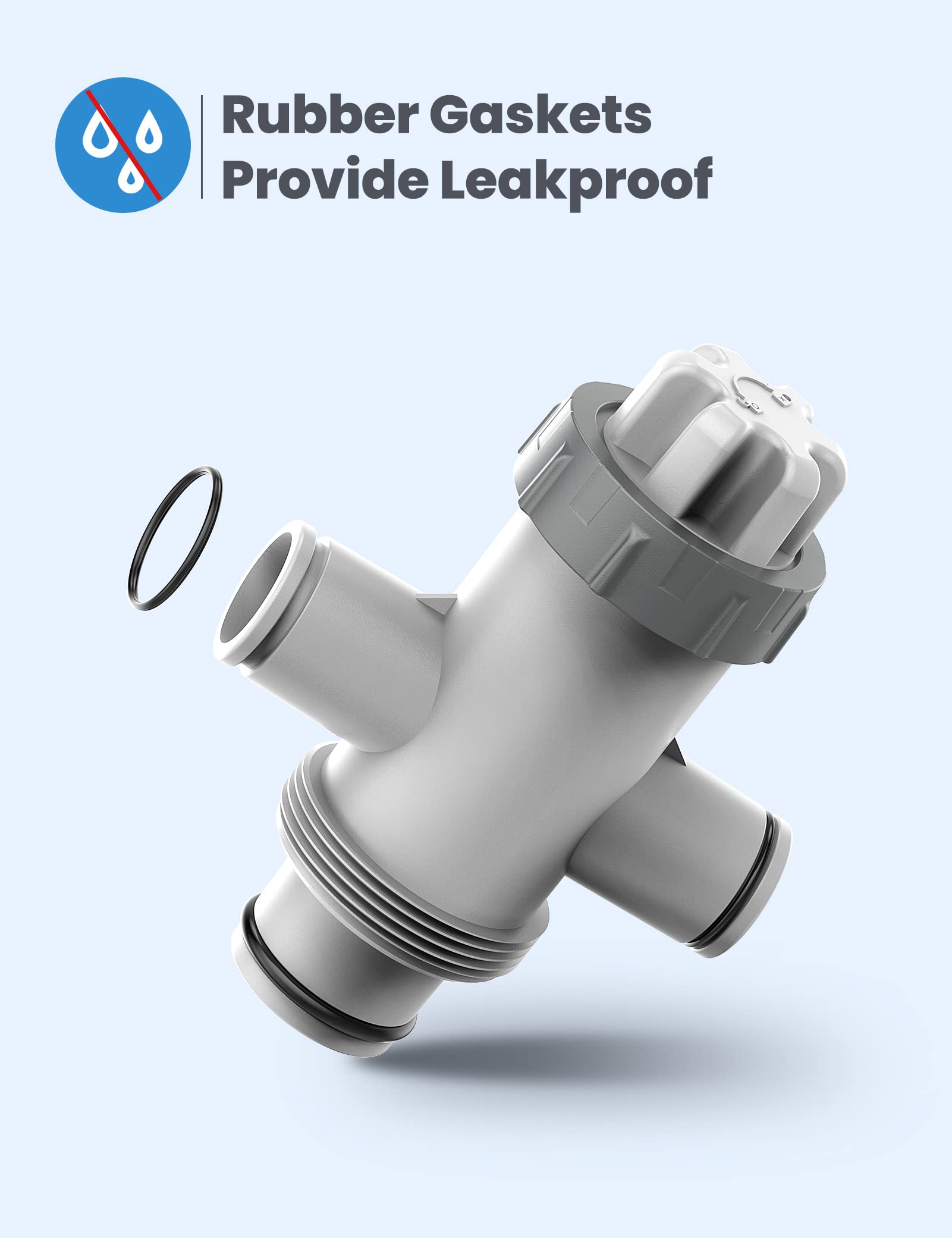 POOLHACKER durable plastic construction promises long lasting pool fittings