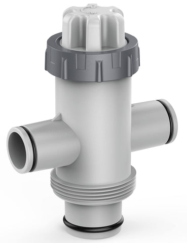 POOLHACKER dual split valve front view enhances above-ground pool water control