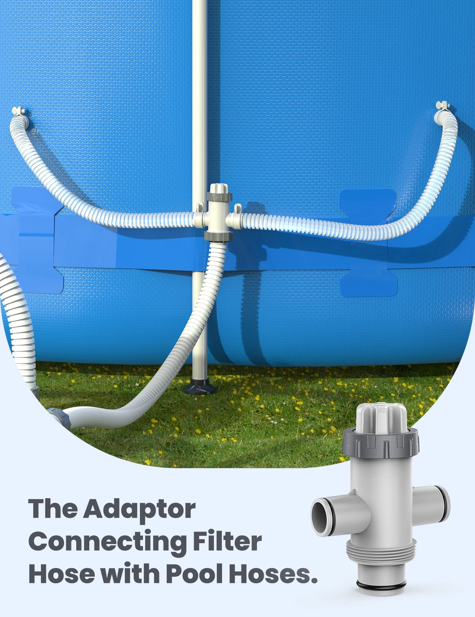 POOLHACKER valve installation with pump demonstrates quick setup for above ground pools