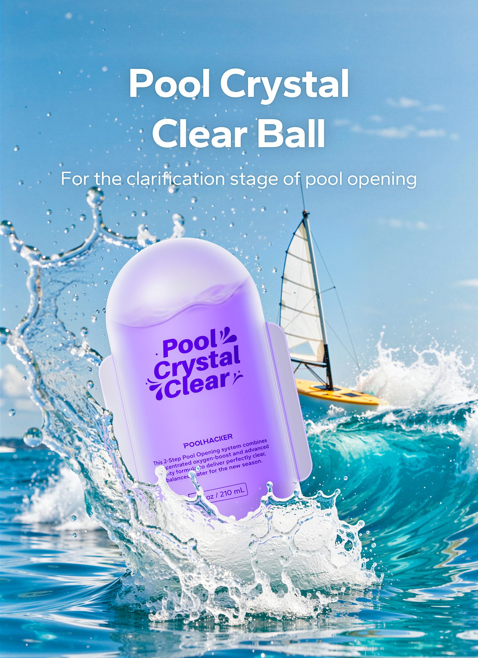 POOLHACKER opening kit in pool demonstrates effortless start to season.