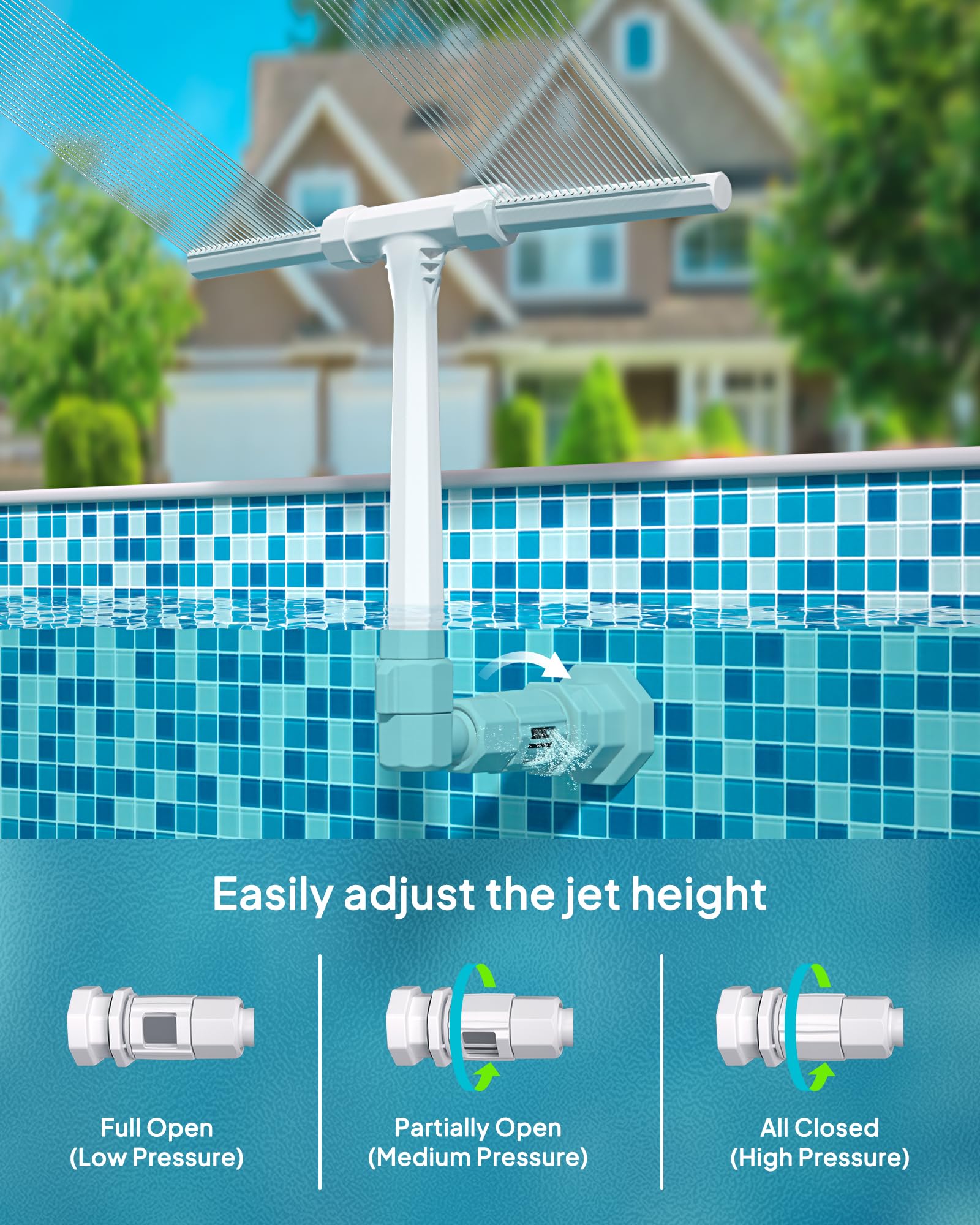 POOLHOUR cooling-and-relaxation fountain creates cooler water and soothing ambience.