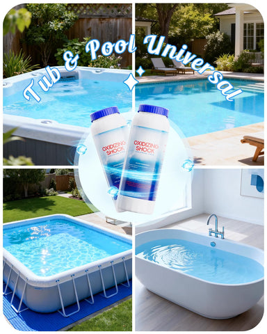 POOLHOUR spa water clarity after shock, showcasing refreshed water appearance.
