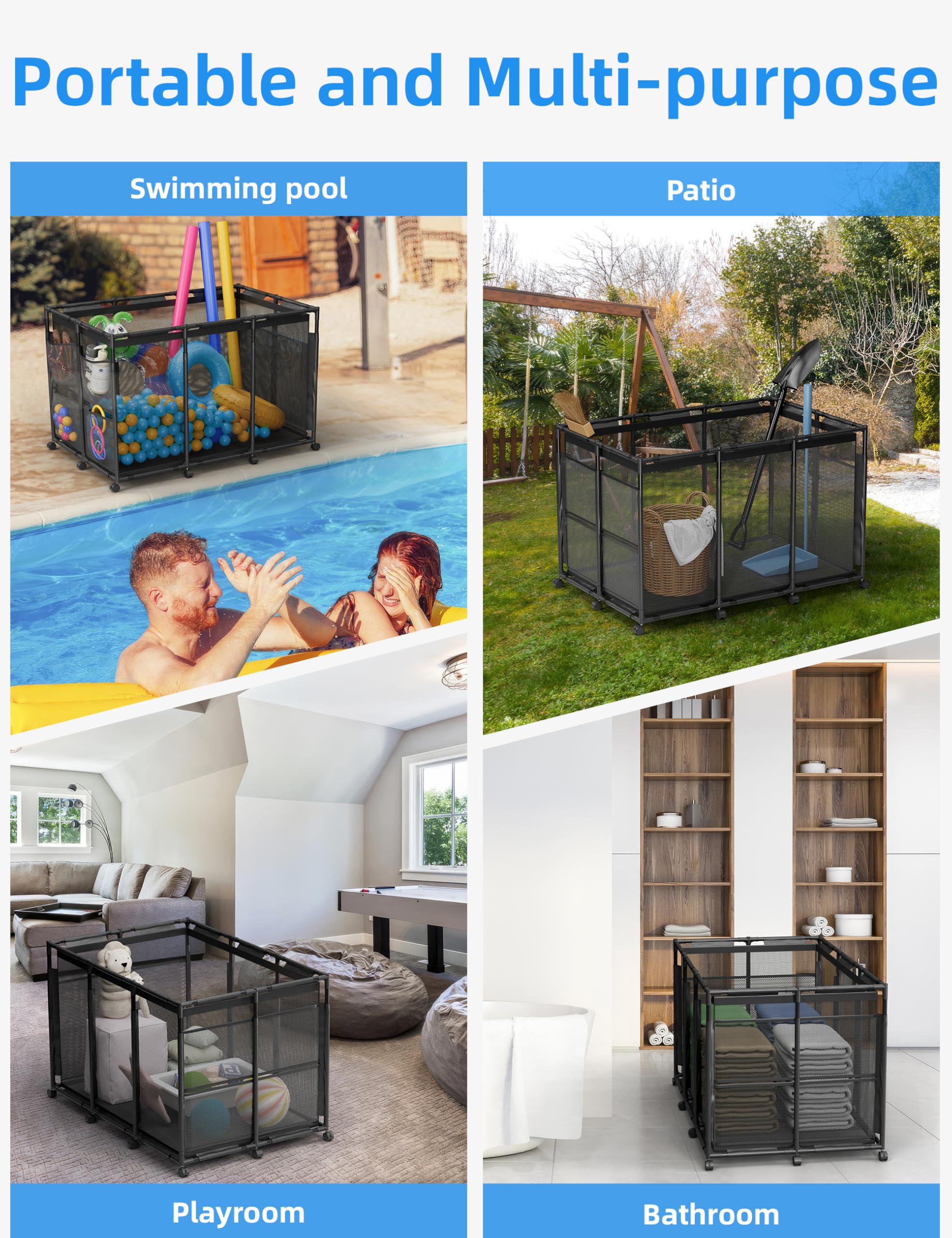 POOLHOUR Pool Float Storage side pockets provide quick access to goggles and caps.