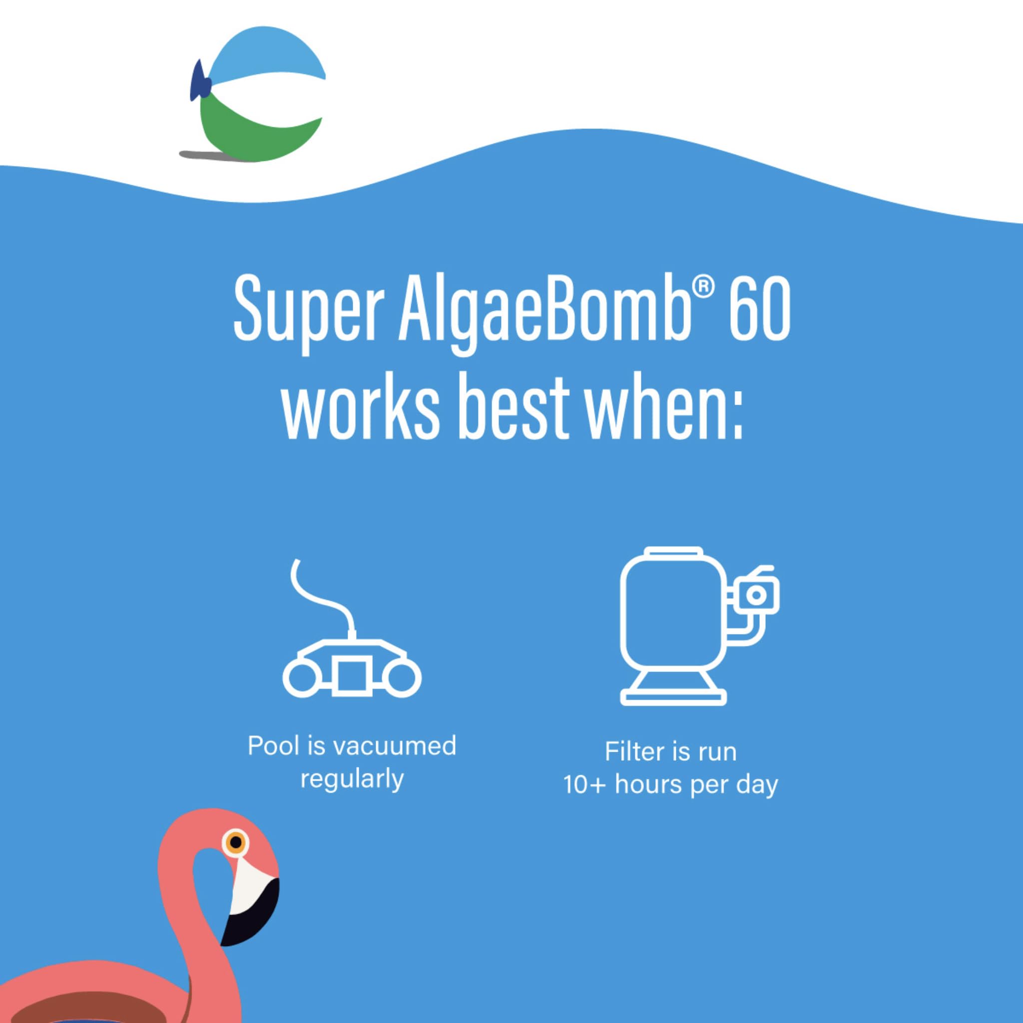 Poolife Algae Bomb in spa water for algae protection