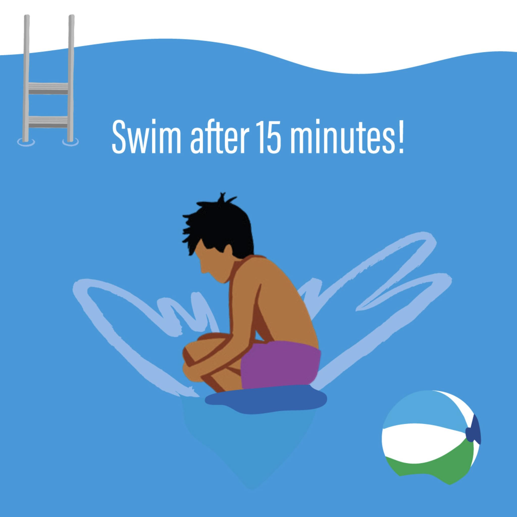 Poolife Algaecide 90 pool-water before-after shows clearer swimming conditions.