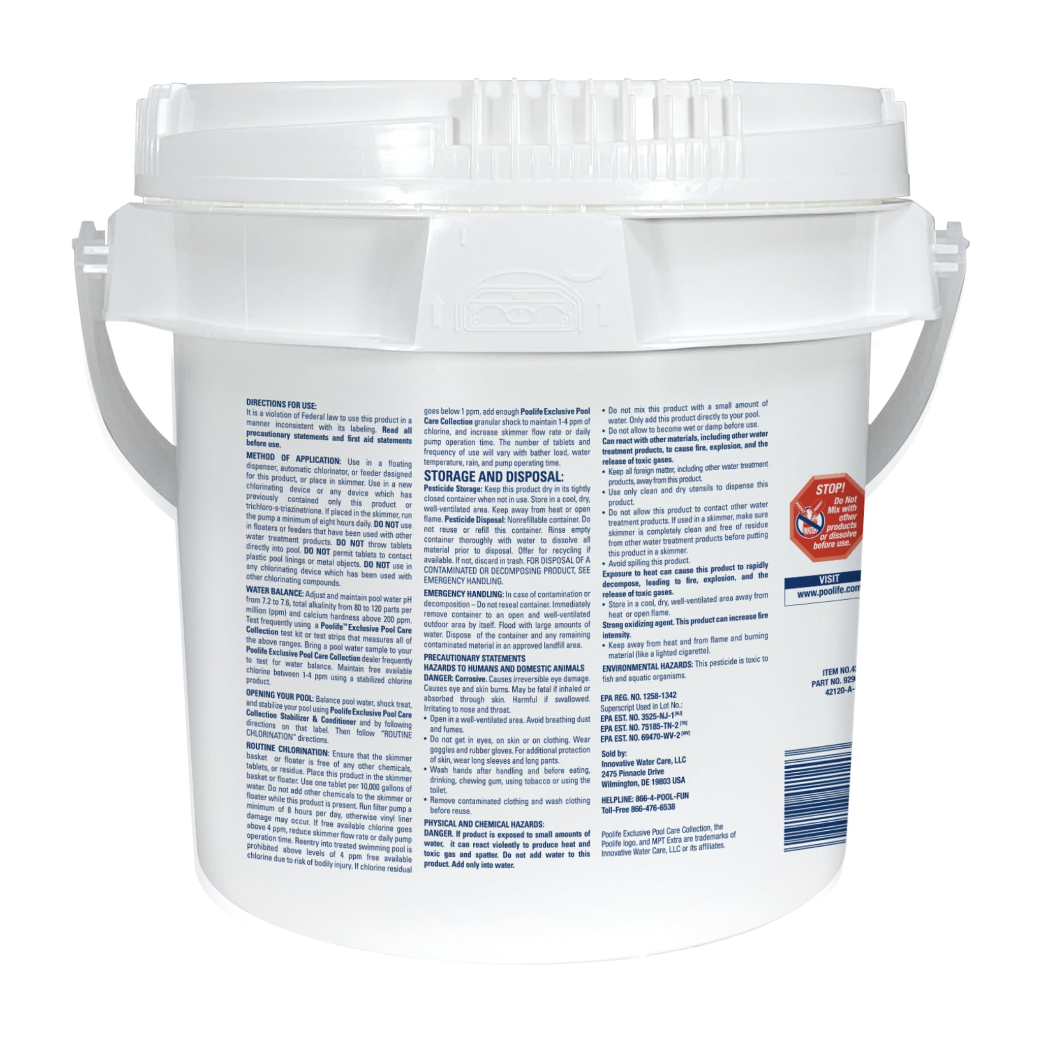 Poolife MPT Extra bottle pour demonstrates easy application and even distribution