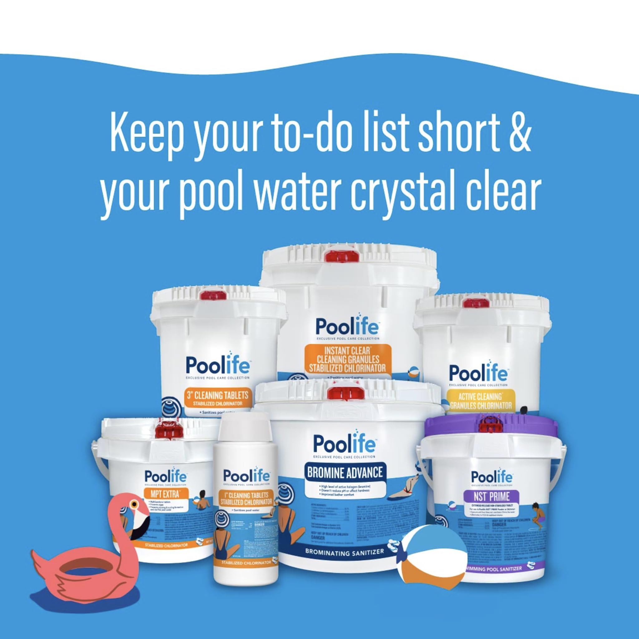 Poolife MPT Extra sun-protected formula extends chlorine life outdoors