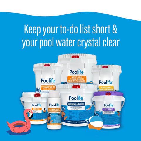 Poolife MPT Extra sun-protected formula extends chlorine life outdoors
