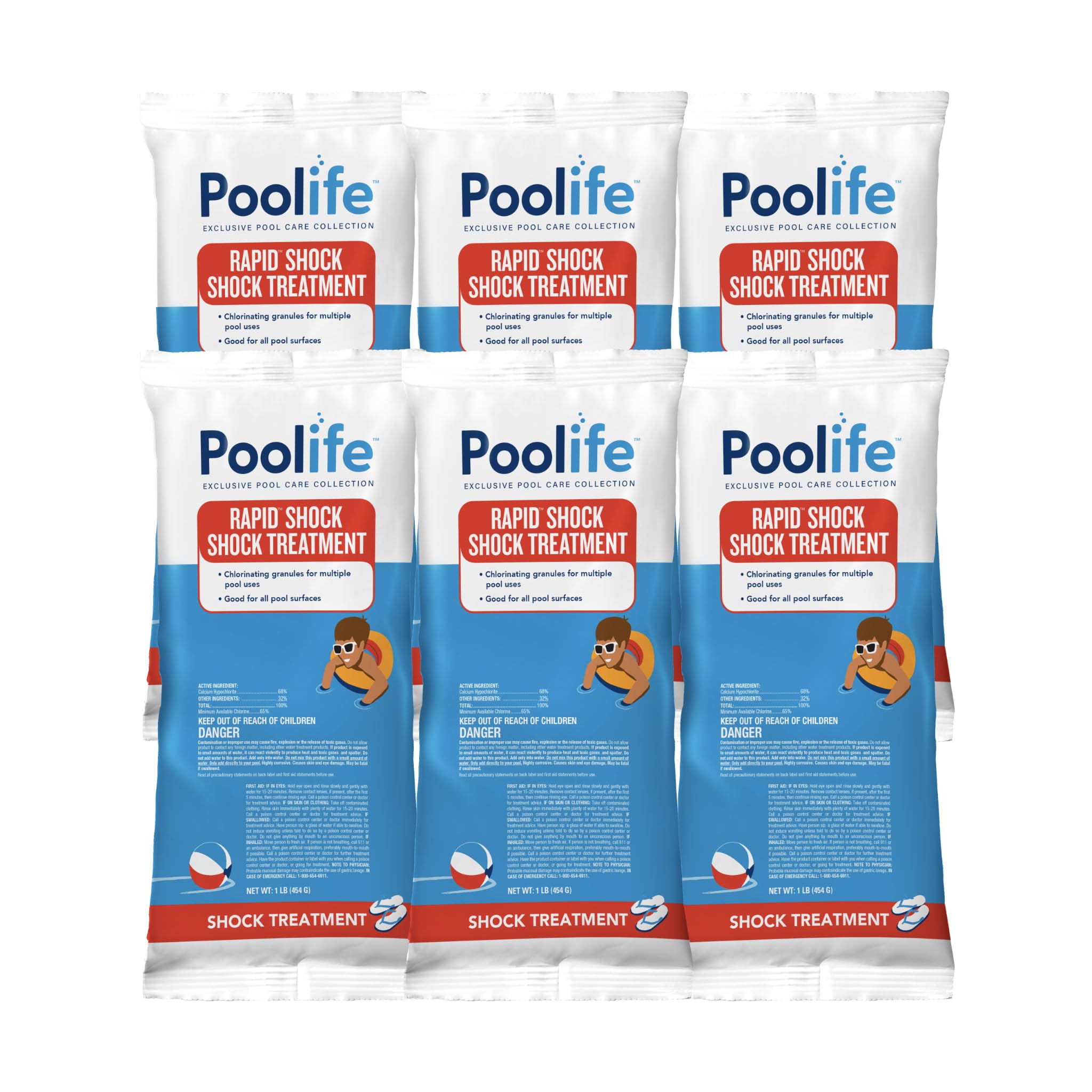 Poolife Rapid Shock showing instant clarity in a pool after dosing