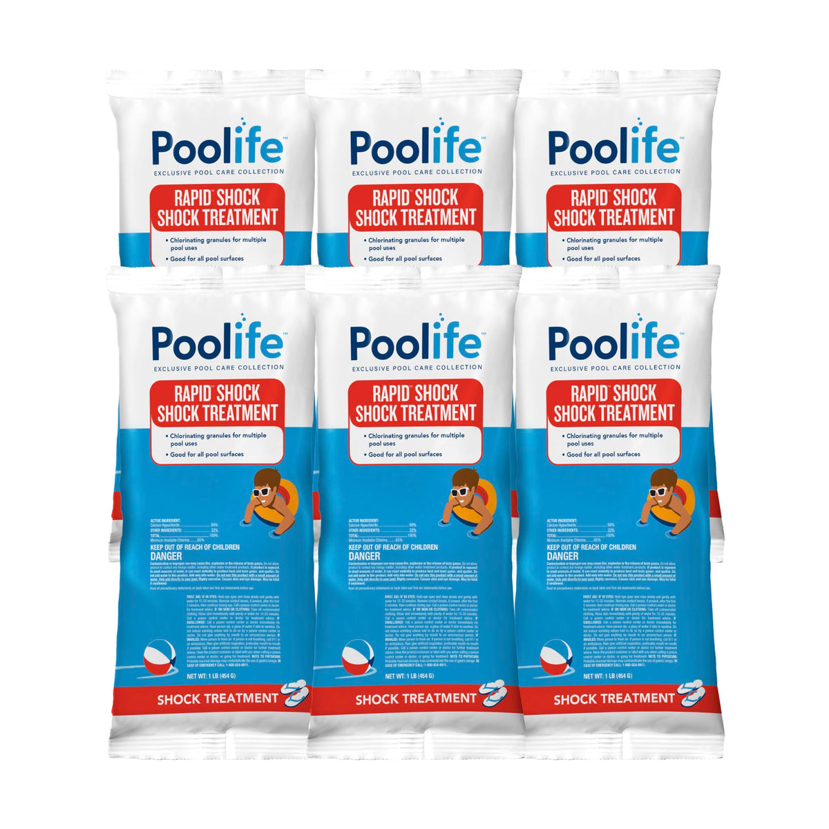 Poolife Rapid Shock showing instant clarity in a pool after dosing