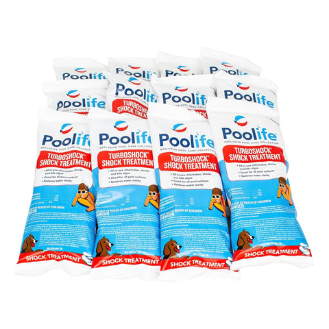 Poolife Turbo Shock targets algae for clearer pool water.