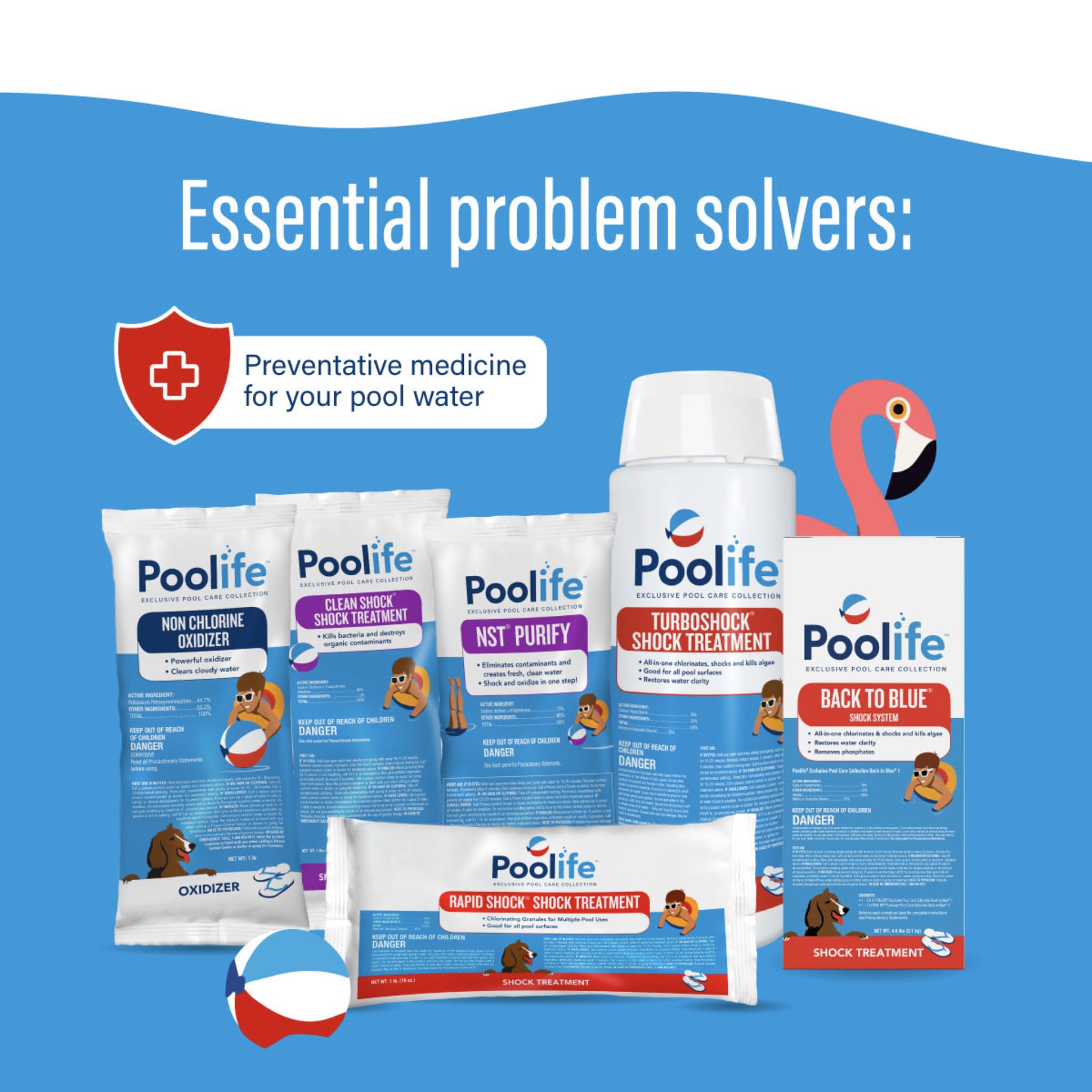 Poolife Turbo Shock avoids stabilizers, reducing chlorine lock risk.