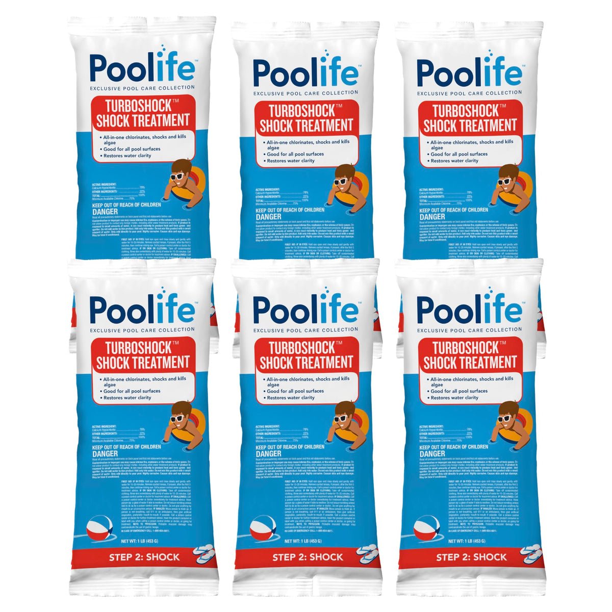 Poolife TurboShock targets algae elimination for clearer pool water.