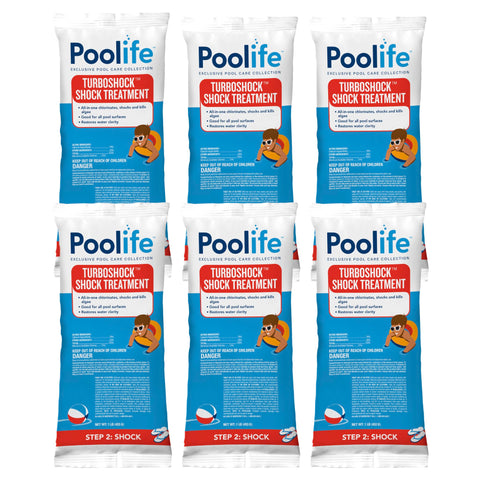 Poolife TurboShock targets algae elimination for clearer pool water.
