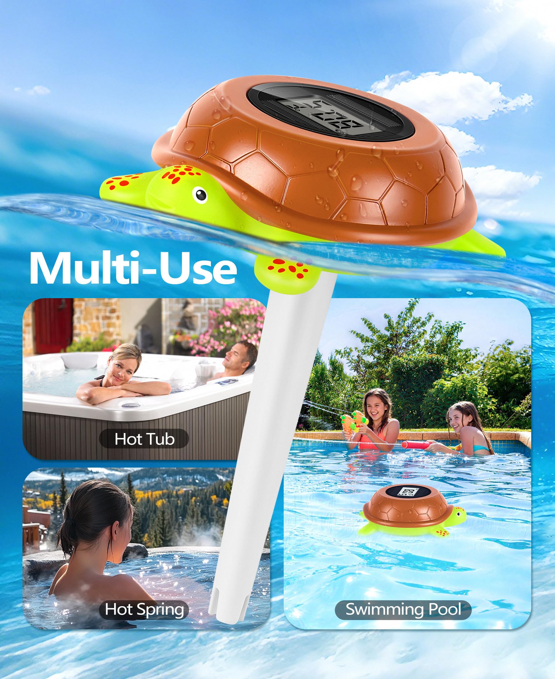PoolLeader durable ABS body withstands sun and splashes.