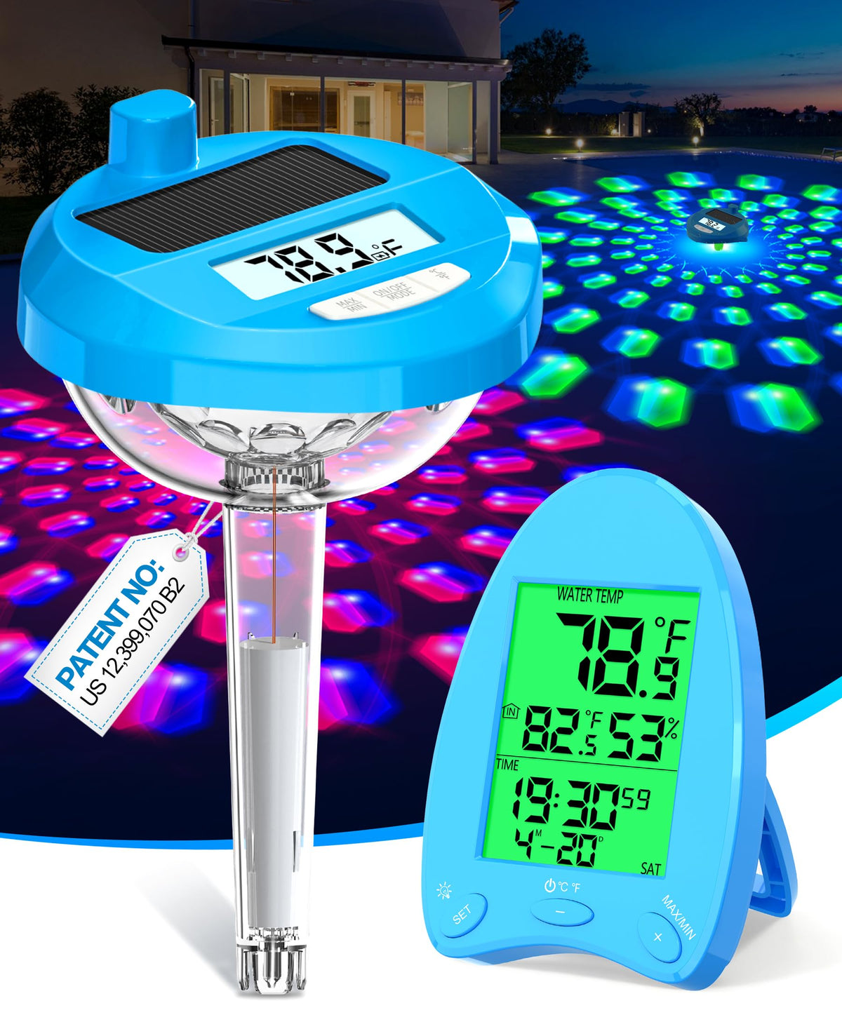 PoolLeader floating thermometer shows water temperature at a glance for pool planning.