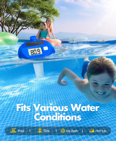 PoolLeader floating thermometer designed for pools and hot tubs.