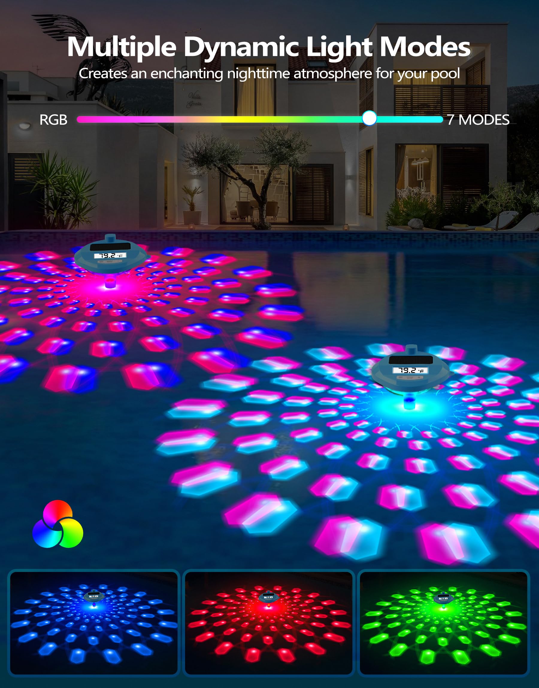 PoolLeader indoor receiver backlight enables easy readings in dim rooms.