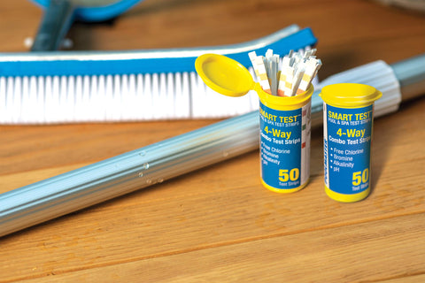 No-bleed pad design on Poolmaster strips for clear readings