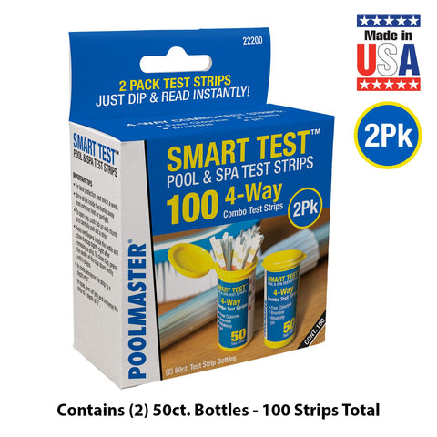 Poolmaster 22200 two-bottle set provides 100 strips for regular pool testing