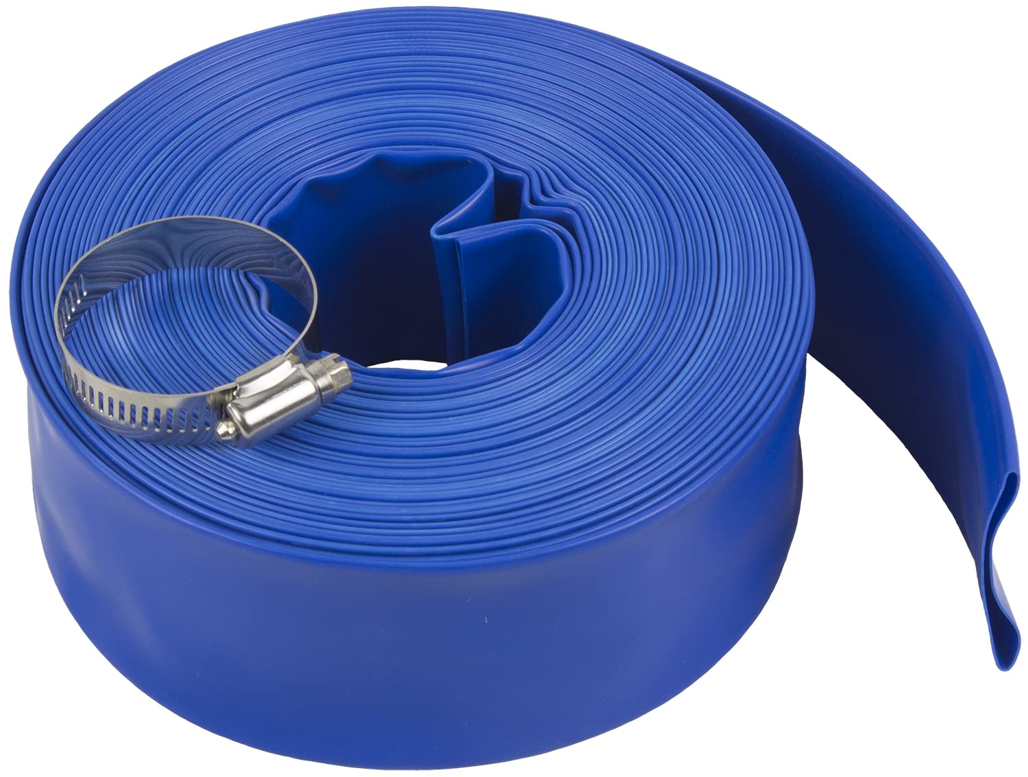 Poolmaster stainless steel clamp included for secure fitting.