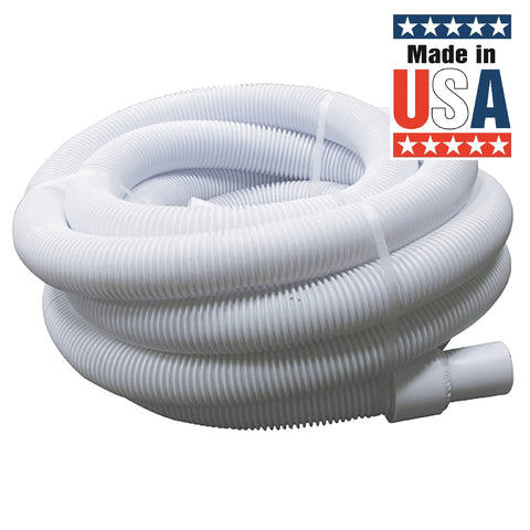 Two-layer interlocking connector enables quick, spill-free above-ground pool cleaning.